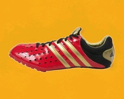ADIDAS METEOR TECHSTAR Track & Field Running Shoes Spikes Mens 13 Red Gold Flash