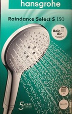 NUOVO Hansgrohe Raindance Select S150 3jet doccetta cromato NUOVO IMBALLO ORIGINALE doccia