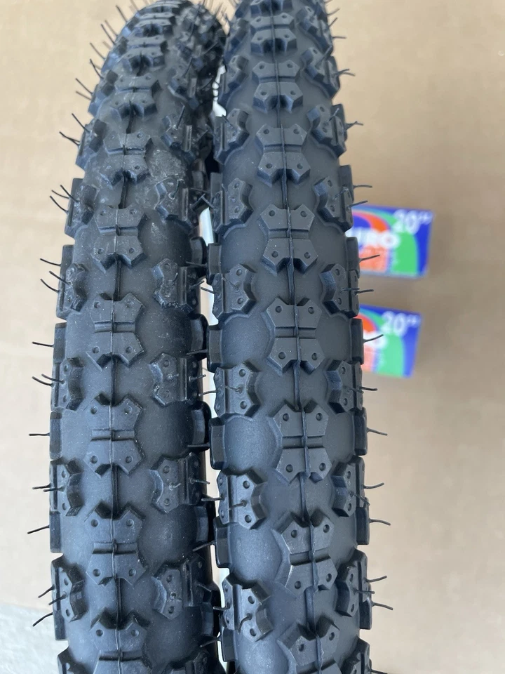 20" BMX Bike Alloy Wheel Set Front Rear Silver White Wall Tires Bundle 20x2.125 - Image 4 of 4