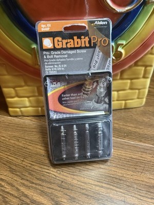 Pro Grabit Broken Bolt and Damaged Screw Extractor 4 Piece Kit - USA Made  