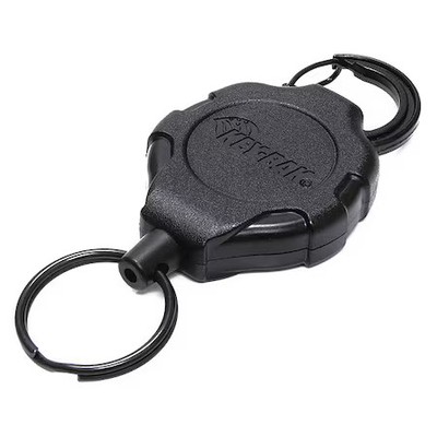 Key-Bak 0Kr2-4A11 Ratcheting Key Reel, Stainless Steel, Polycarbonate, Black,
