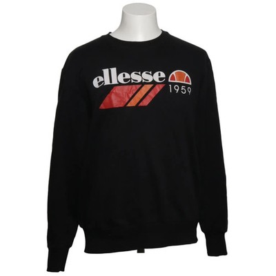 Ellesse, Sweatshirt, Größe: M, Schwarz, Baumwolle/Polyester, Print, Herren #dfx