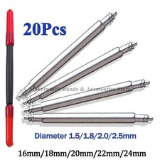 14-28mm 20pcs 1.5/1.8/2.0/2.5mm Steel Diameter Watch Spring Bars For Repair Tool