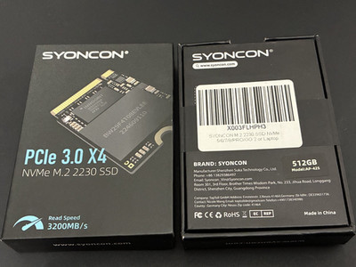 SYONCON PCIe 3.0 X 4 NVMe M.2 2230 SSD 512GB