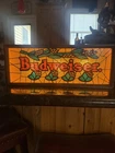 Vintage Budweiser Faux Stained Glass Style Beer Sign Bar Light Man Cave Decor