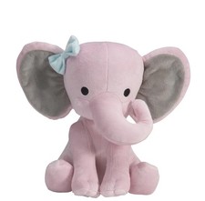 Bedtime Originals Twinkle Toes Pink Plush Elephant Stuffed Animal 10 Inch- Hazel