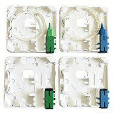 5pcs FTTH Fiber Access Box SC Adapter Wall Mount Faceplate Wiring Enclosure