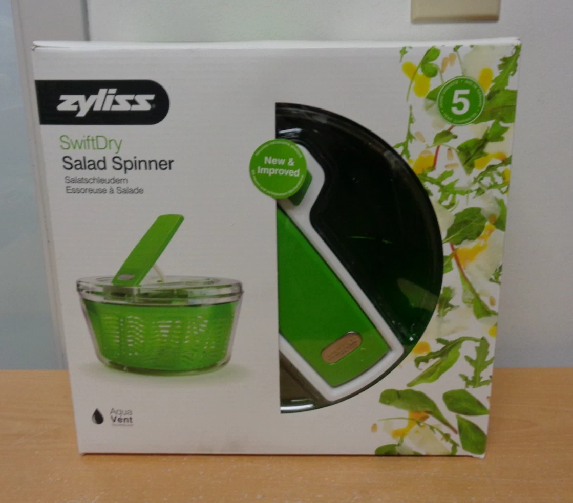 NIB Zyliss SwiftDry Salad Spinner Large Aqua Vent Green Pump Action
Opens in a new window or tab