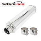 5" Inlet / Outlet Diesel Muffler 24" Body w/ Clamps Straight Through TIG Welding