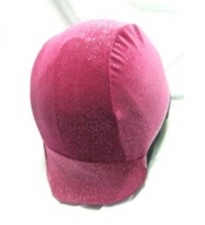Ecotak Lycra Helmet Cover - magenta glittered velvet Ecotak