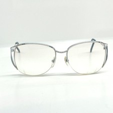 VINTAGE BILL BLASS BB JAPAN SILVER SEMI-RIMLESS METAL EYEGLASS FRAMES 35