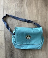 Life is Good Monkey Diaper Bag Messenger Bag and changing pad blue and green