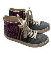 Inkkas High Top Sneakers Women's Size 6 Peru Boho Global Design Artsy Hippie