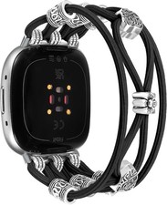 Beaded Bracelet Strap Compatible with Fitbit Versa 4 40mm Women