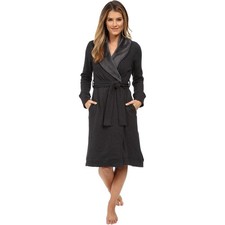 UGG Duffield II Black Bear Heather Robe Womens Size Large NEW 