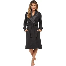 UGG Duffield II Black Bear Heather Robe Womens Size Large *NEW*