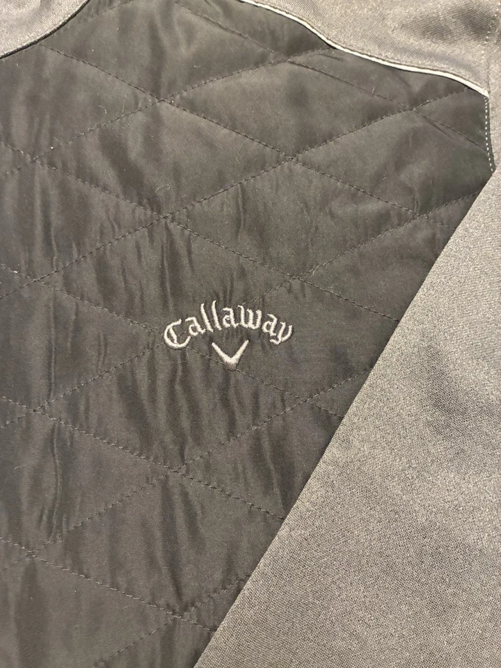 Callaway Weather Series Jacket Large Black Gray Full Zip Quilted Golf Outerwear - Image 2 of 4