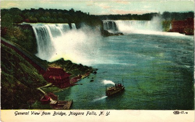 #ad #ad NEW YORK Niagara Falls View from Bridge Ferry Vintage Postcard $5.95