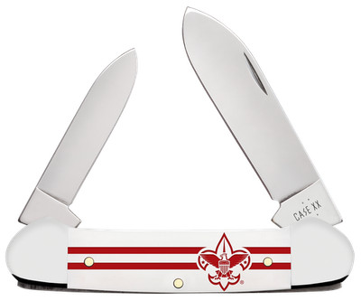 Case xx Knives Canoe Scouting America White Synthetic 18140 Pocket Knife