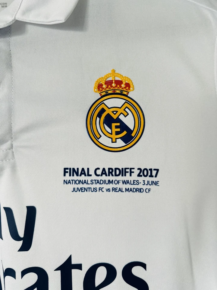 Camiseta Ronaldo #7 Real Madrid 2016-2017 UEFA Blanca Manga Larga Foto 4 de 4