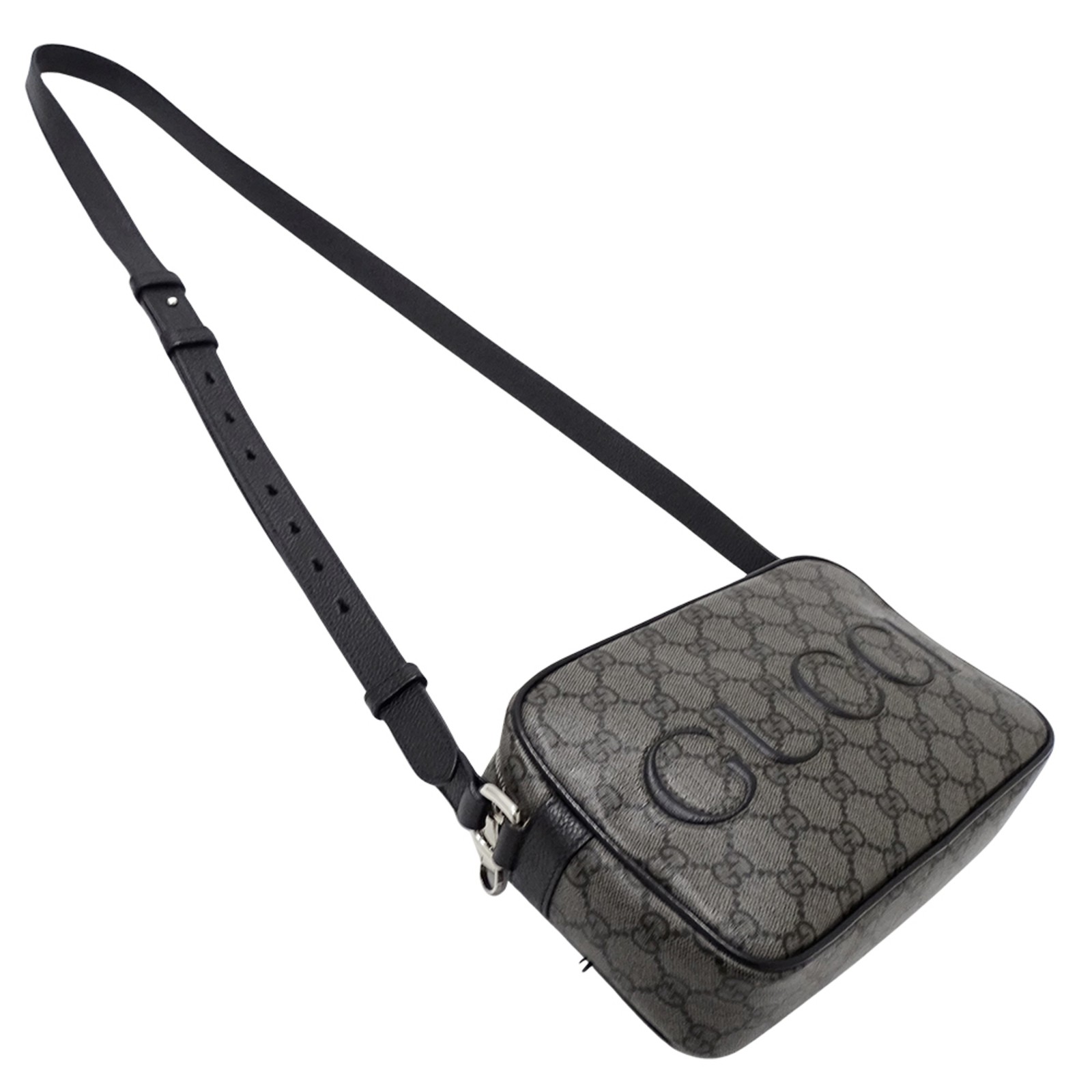 Gucci GG Supreme Shoulder Bag (Gray/Black) 768391, Women's Mini Ba... GZl1fd8z thumbnail 4