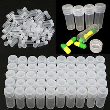 5ml Plastic Sample Bottle Test Tube Mini Small Bottles Vials Storage Containe gw