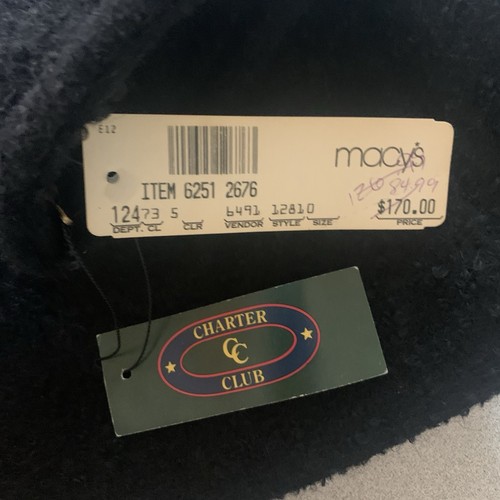 NWT Charter Club 18W Wool Blend Blazer Jacket Black Solid Made in USA $170 MSRP - Picture 10 of 12