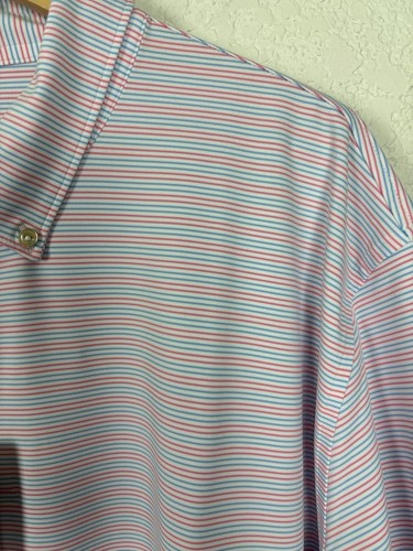 NUEVA Camisa Polo de Golf Peter Millar Verano Confort Corona Deportiva Para Hombre Talla XXL Logo - Imagen 2 de 8