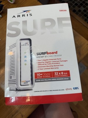 ARRIS SB8200 Surfboard DOCSIS 3.1 Cable Modem, White, 10+ GBPS Speed