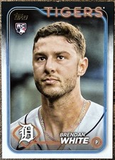 Brendan White 2024 Topps Series 1 Golden Mirror Rookie #8 Detroit Tigers