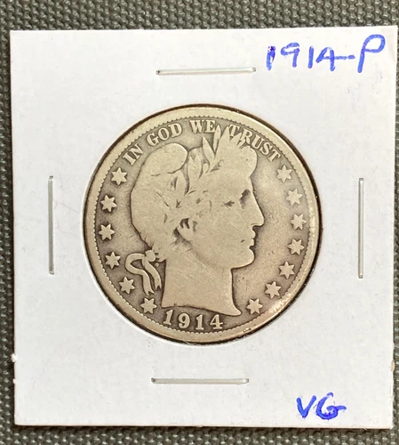 Nice Grade 1914 P, Philadelphia Mint Barber Half Dollar