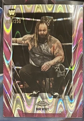 2026 Topps Chrome WWE Bray Wyatt #76 Pink RayWave Refractor /250