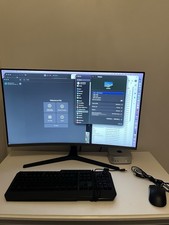 SAMSUNG - LC32R500FHUXEN Full HD 32" Curved LED Monitor - Blue Grey + Gaming set