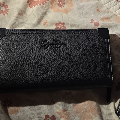 #ad #ad Jessica Simpson Logo Black Animal Print Zip Around Women#x27;s Wallet Credit Card $5.00