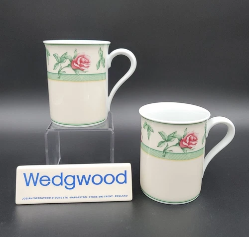 Wedgwood ENGLISH COTTAGE ROSE Set Of 2 Mugs MINT
