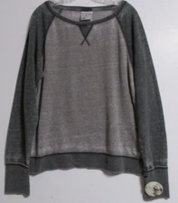Women's Zen by J. America Fleece Crew Neck Top Size XL Gray