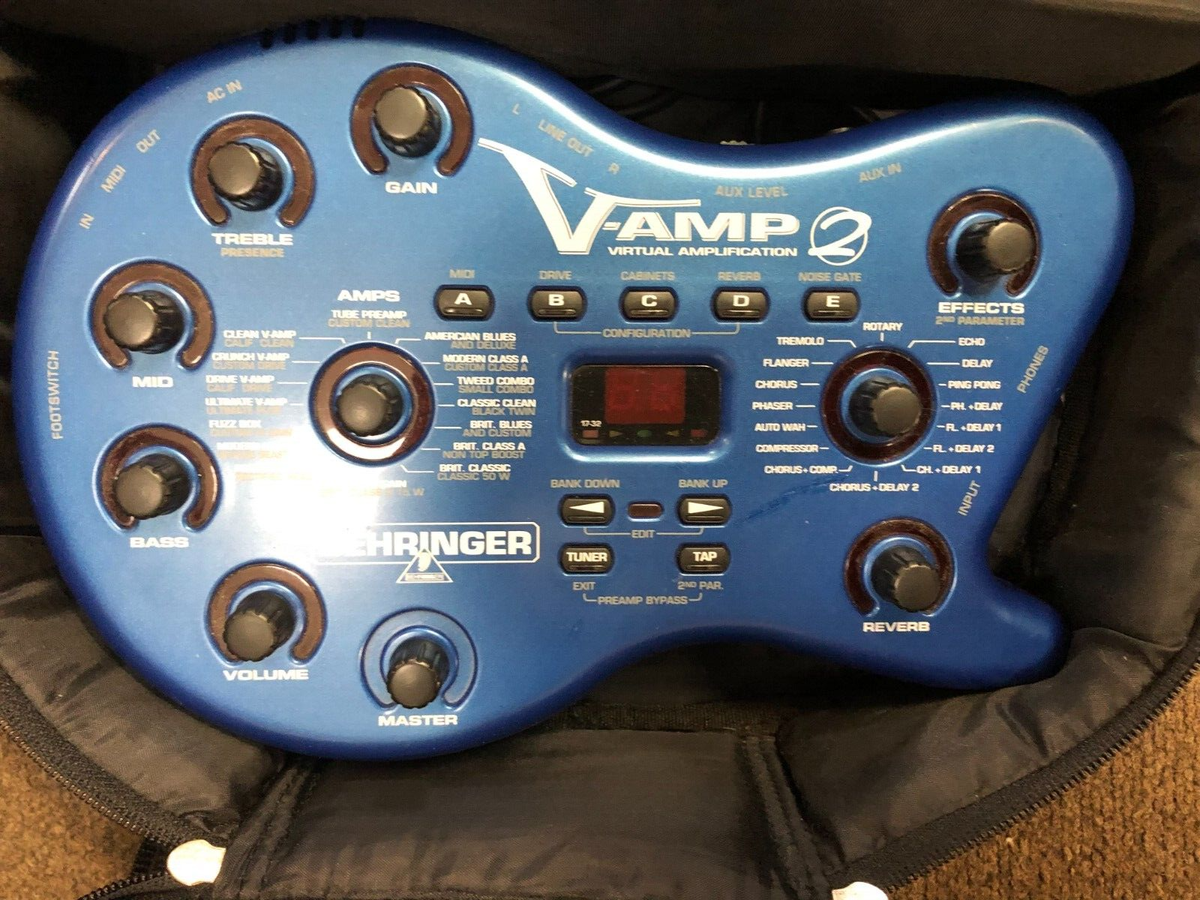 Behringer V-AMP 2 Virtual Amp w/ Power Supply, Footswitch & Gig