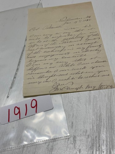 BÜRGERKRIEGSVETERAN GEN JOSEPH CLOUGH 18. NEW HAMPSHIRE BRIEF AN GENOSSE 1880 - Bild 13 von 13