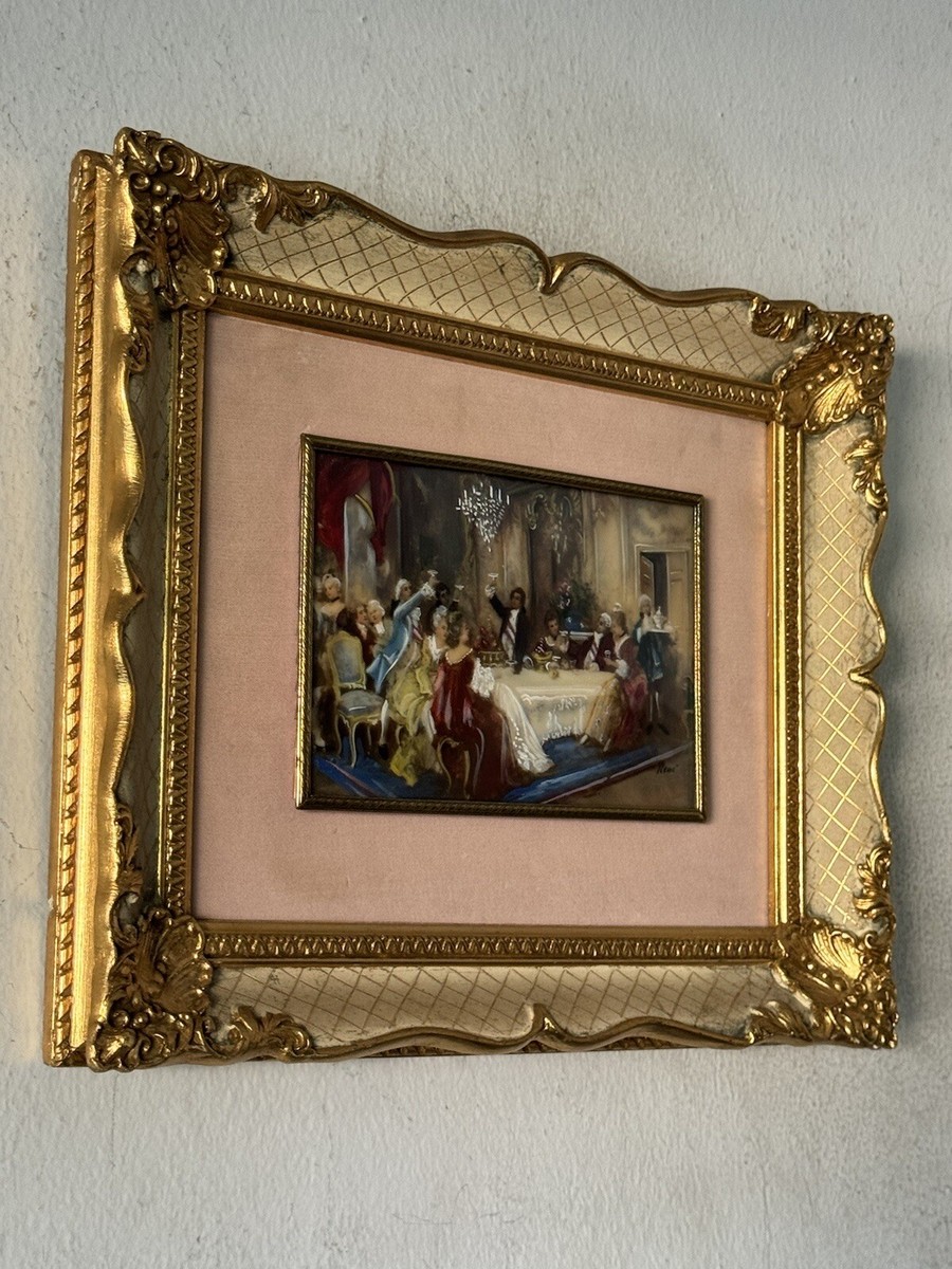FINE FRENCH ANTIQUE LOUIS XV IMPRESSIONIST OIL PAINTING OLD