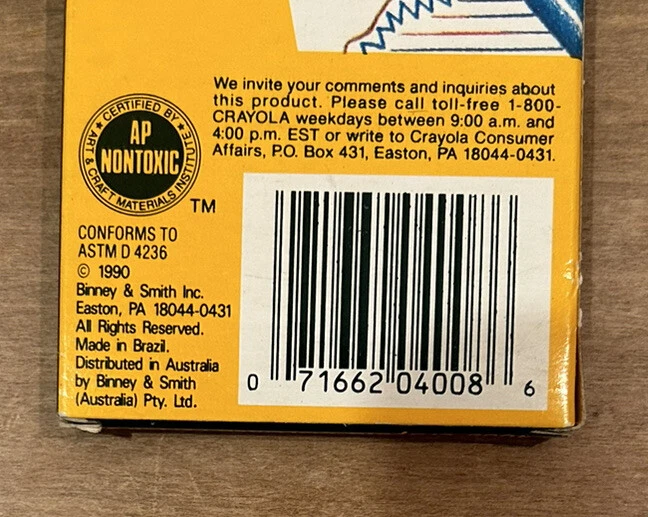 Vintage Crayola Smooth Bright Colored Pencils 8 Pack NOS 1990 Original Box #4008 - Image 3 of 4