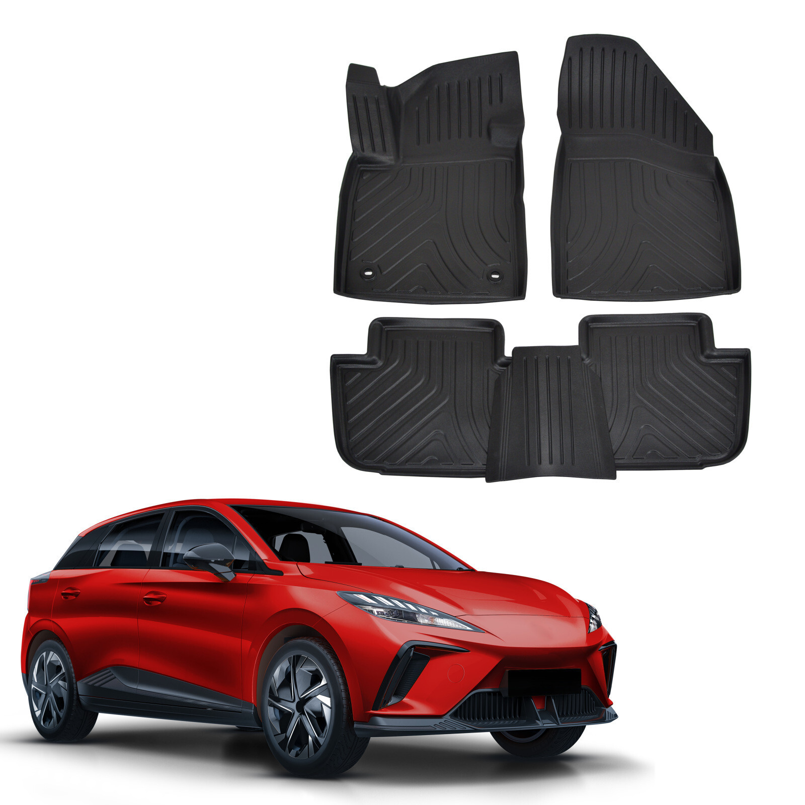 3D Tappeti Tappetini Auto In Gomma Su Misura Per MG 4 EV Dal 2022 5-Pcs SCOUTT