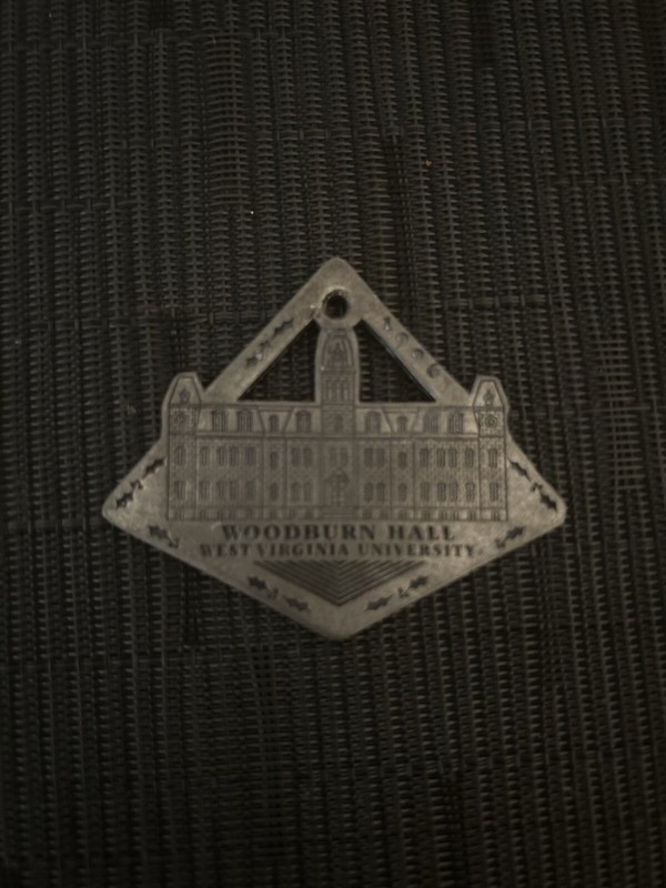 1996 West Virginia University (WVU) Commemorative Christmas Ornament.  