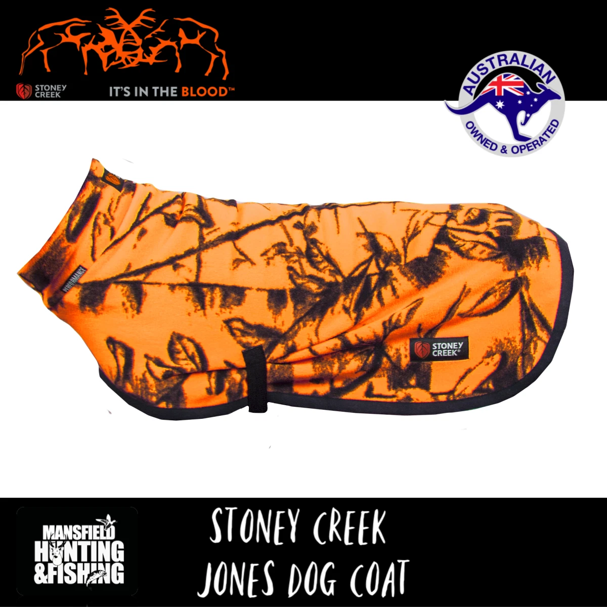 Blaze orange top dog coat