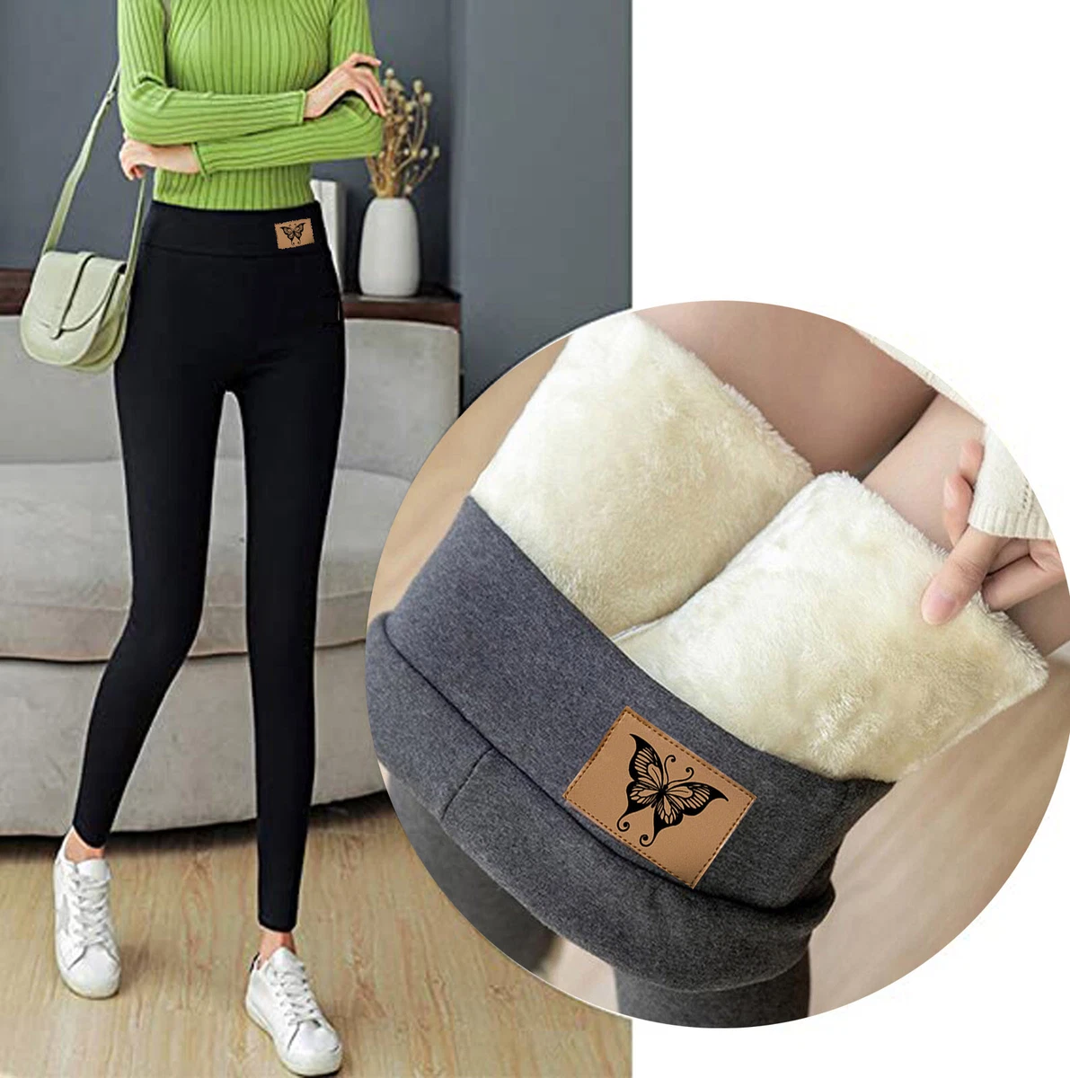 Leggings with thick clearance elastic waistband