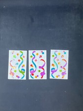 Mrs. Grossman's Sticker Lot of 3 Hologram Foil Mods Sheets Vintage Swirls 1981