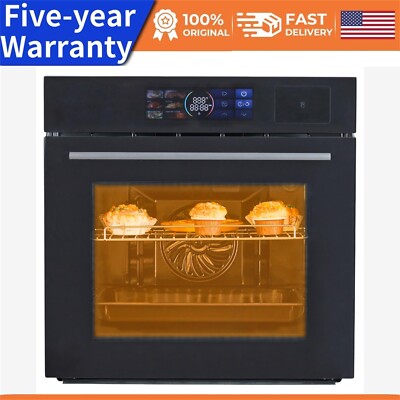  24'' Single Wall Oven 70L Capacity and 3000W Built-in Electric Wall Oven Touch 