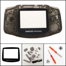 GBA Nintendo Game Boy Advance Replacement Housing Shell Lens Clear Black USA 