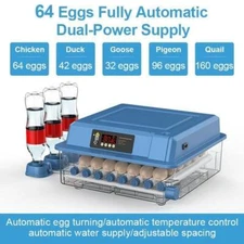 64 Intelligent Incubator Duck Goose Incubator Pigeon Rudin Chicken Incubator