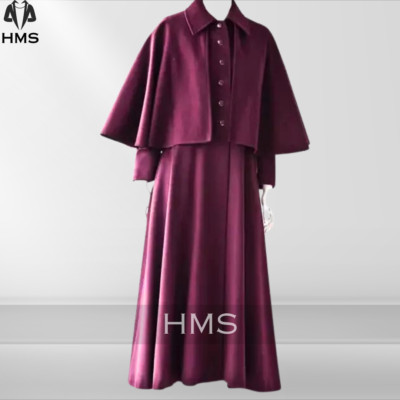 New Yves St. Laurent 100% Wool Inverness Coat & Cape  Elevate your wardrobe