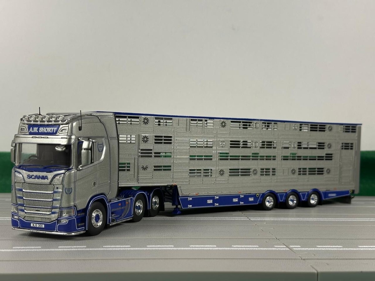 自動車 WSI 01-1723 SCANIA R6TOPL-TRAILER 1/50 1:50 Truck Model WSI Scania R6 For Topline 4x2 REEFER